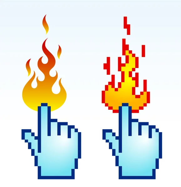 Burning cursor — Stock Vector