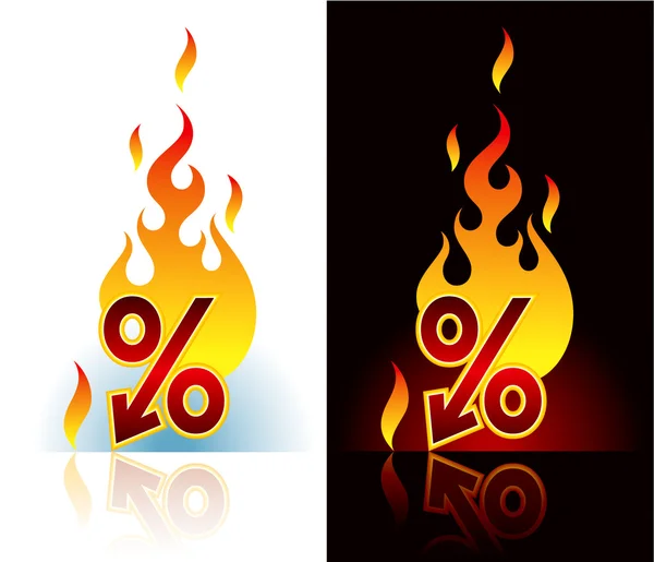 Спалювання downpercent — стоковий вектор