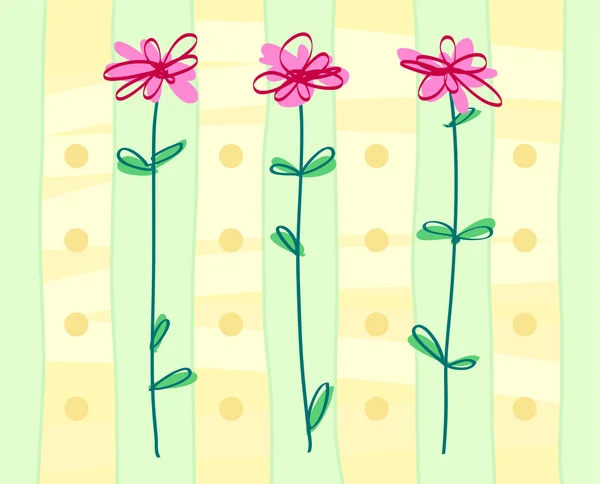 风格的鲜花背景 — 图库矢量图片