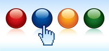 Cursor and buttons clipart