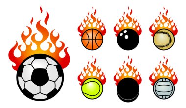 Fireballs sport clipart