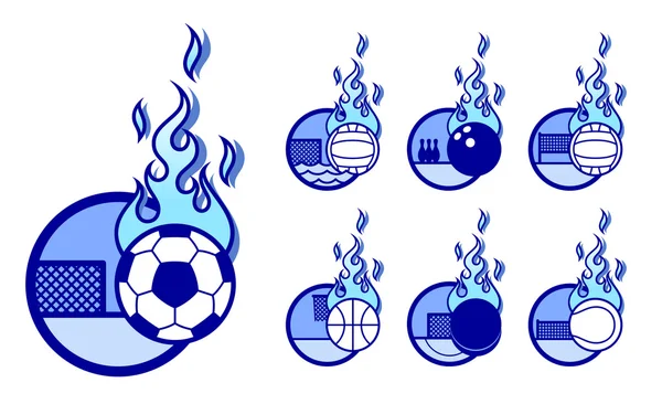 Sportfire icons — Stock Vector