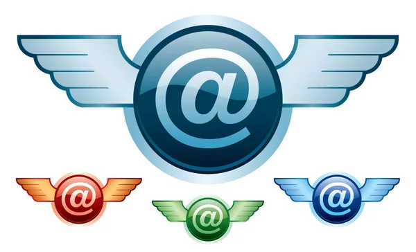 E-Mail-Flügel — Stockvektor