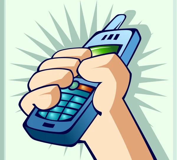 Telefon in der Hand — Stockvektor
