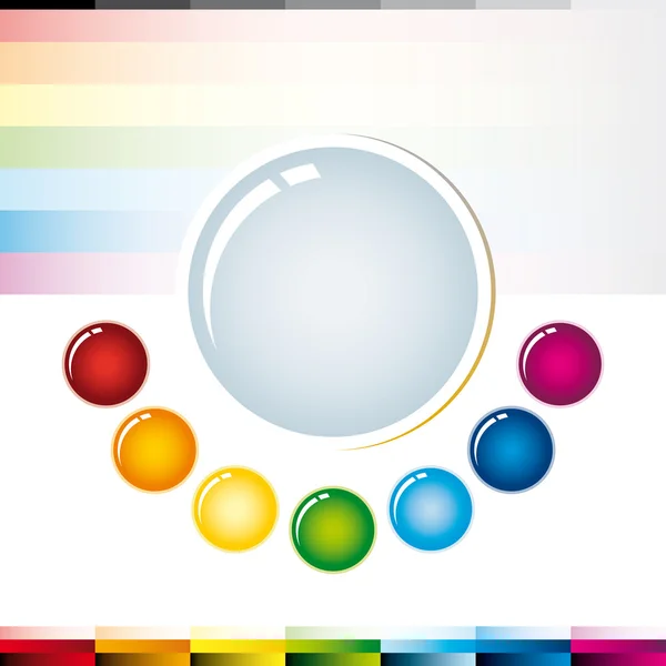 Modèle de boutons de couleur — Image vectorielle