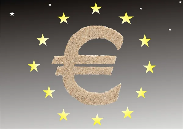 Euro am Sternenhimmel — Stockfoto