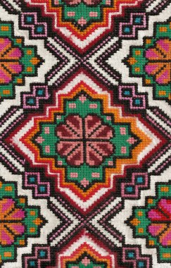 Decorative pattern of embroidery clipart