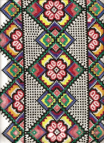 Dekorativní vzor e mbroidery — Stock fotografie