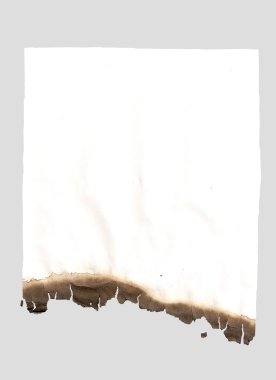 The empty white form of burn paper, to clipart