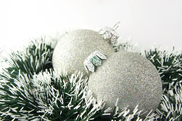 Dva vánoční koule — Stock fotografie