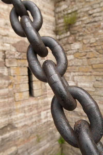 stock image Closeup image of steel chain