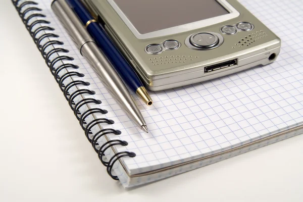 Vignetting image of pen and PDA — Stock Photo, Image