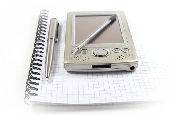 Vignettatura immagine di penna e PDA — Foto Stock