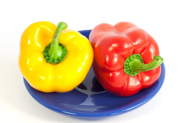 Yellow and red sweet peppers — Stock Photo, Image