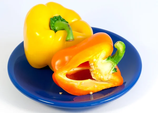 Gele en oranje paprika — Stockfoto