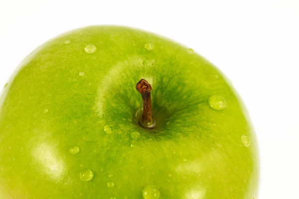 Närbild färskt grönt äpple — Stockfoto