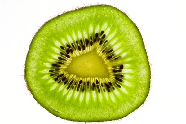 Primer plano kiwi fruta en contraluz — Foto de Stock