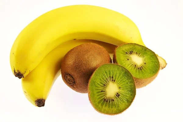 Bananen en kiwi — Stockfoto