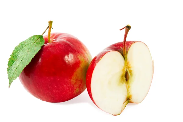 Manzana roja y media — Foto de Stock