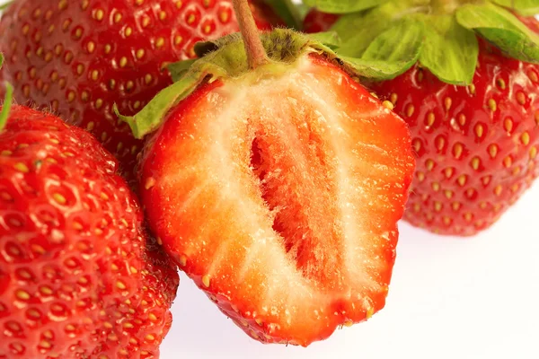 Half of juicy strawberry — Stock Photo, Image