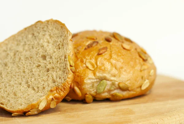 Pişmiş ekmek yapısı. makro çekim — Stok fotoğraf