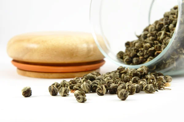 Stock image Can with green tea isolated