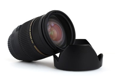 Macro lens for DSLR camera clipart