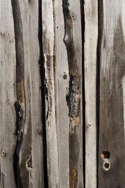 Primer plano de la valla de madera natural anudada —  Fotos de Stock