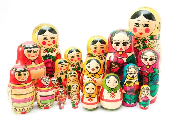 Matreshka. uppsättning häckande dolls — Stockfoto