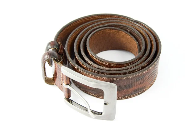 Cinturón moderno de cuero marrón — Foto de Stock