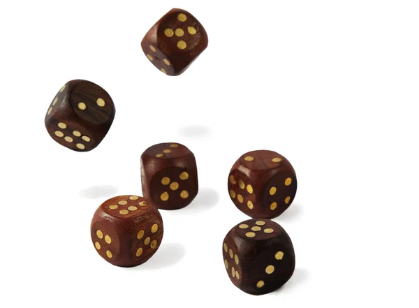 stock image Six wooden dices