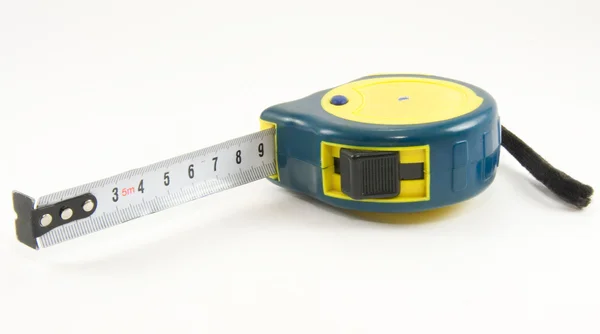 Five meter tape-measure on white — Stock Photo, Image