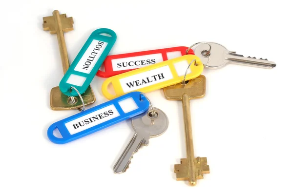 Keys with colored labels — Stock Photo, Image