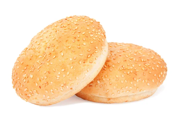 Dua roti putih dengan wijen — Stok Foto