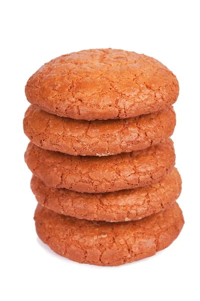 Five appetizing macaroons in pile — Stock Photo, Image