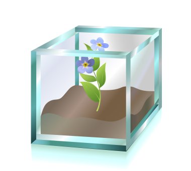 Glass cube clipart