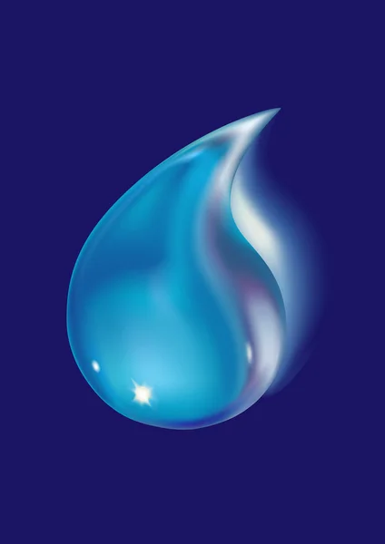 Blue water drop — Stock Vector