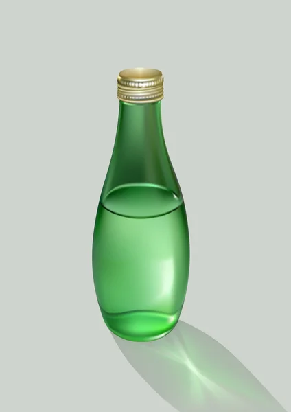 Стеклянная бутылка с водой — стоковый вектор