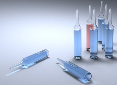 Ampoules with medicine clipart