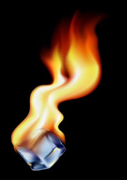 Παγάκι στην πυρκαγιά — Διανυσματικό Αρχείο