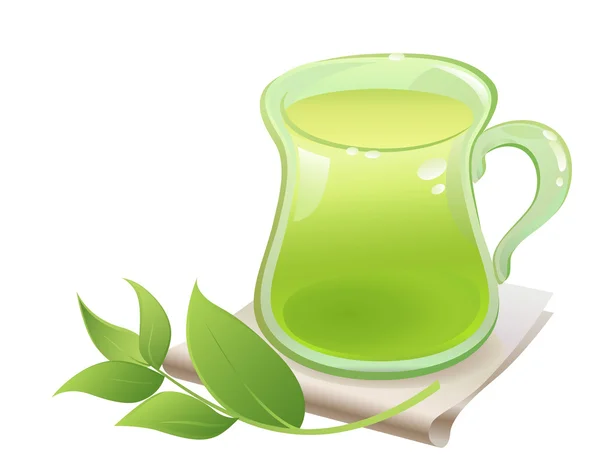 Chá verde — Vetor de Stock