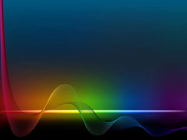 Rainbow wave lines — Stock Vector