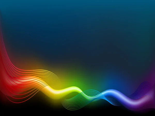 Rainbow våg linjer — Stock vektor