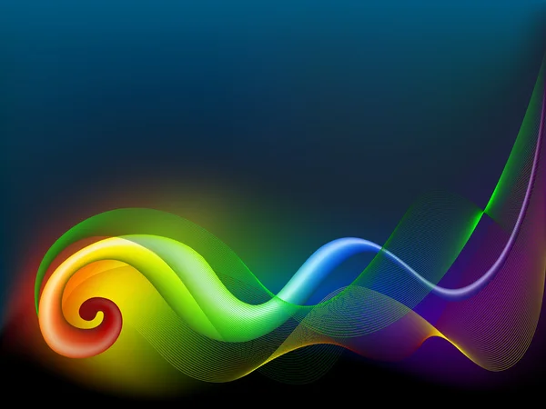 Abstracte regenboog swirl — Stockvector