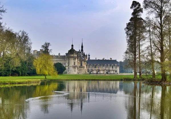 French castle in park — Stock Photo, Image
