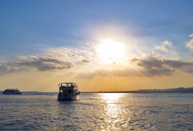 Ship At Sunset