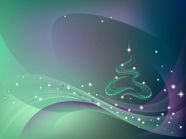 Abstrakt bakgrund med Christmass träd — Stock vektor
