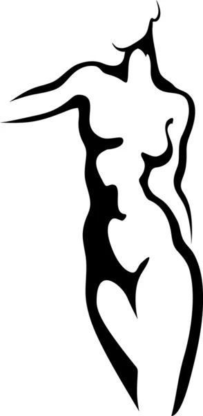 Рисунок женского туловища — стоковый вектор