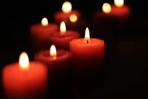 Група ароматичних свічок — стокове фото