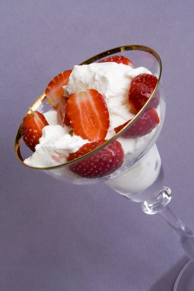 stock image Ice-cream With Strawberry